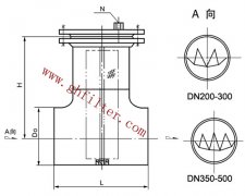 高效过滤器系列——DN200直通T型过滤器——国海滤器